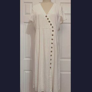 Madewell Button-Wrap Midi Dress